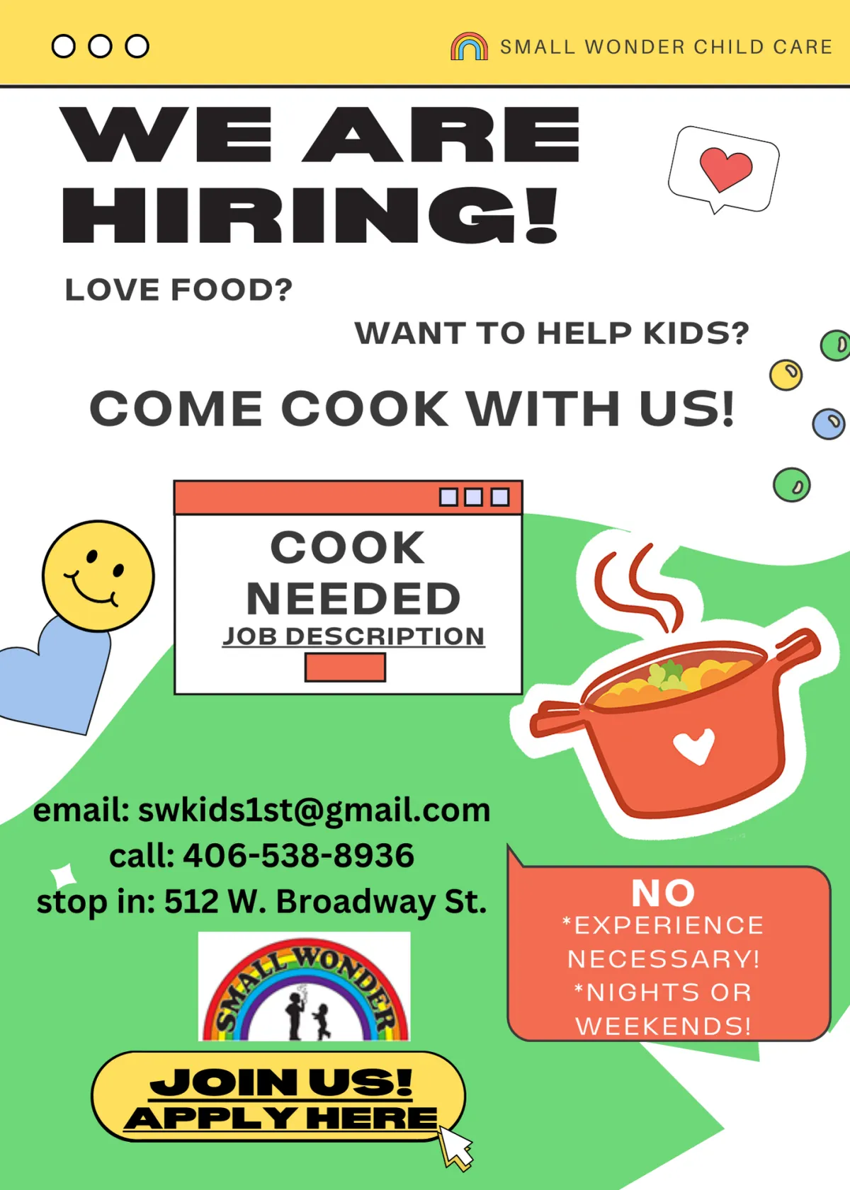 small-wonder-child-care-cook-needed